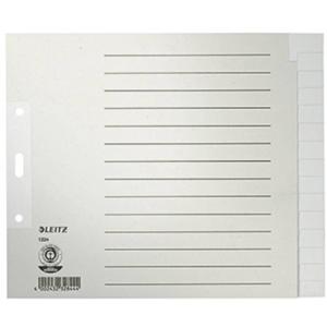 Leitz 1224 Register DIN A4, Bovenbreedte blanco Manila papier Grijs 15 tabbladen 12240085