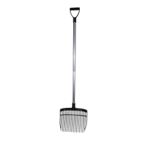 Mestvork alum. 115 cm zwart met steel