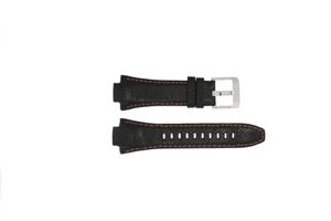 Horlogeband Seiko 7L22-0AE0 / SNL017P1 / SNL021P9 / 4KG8JZ Leder Zwart 15mm