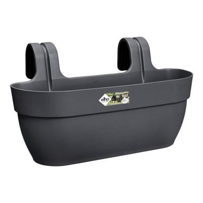 ELHO - Bloempot - Vibia Campana Easy Hanger Large - Antraciet - Buitenbalkon - L 24,1 x B 46 x H 26,5 cm