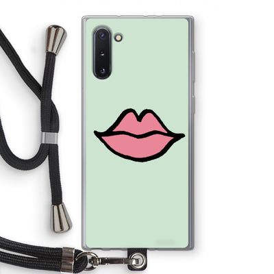 Kusje: Samsung Galaxy Note 10 Transparant Hoesje met koord