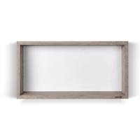 Looox Wooden BoX 60x30 cm, massief eiken old grey, achterplaat mat wit - thumbnail