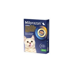 Milprazon Chewable 4 mg / 10 mg kitten en kleine kat 2 tabletten