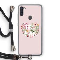 GRL PWR Flower: Samsung Galaxy A11 Transparant Hoesje met koord