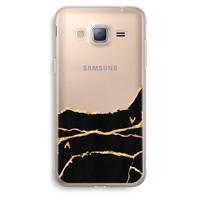 Gouden marmer: Samsung Galaxy J3 (2016) Transparant Hoesje - thumbnail