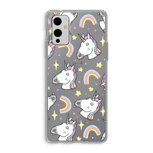 Rainbow Unicorn: OnePlus 9 Transparant Hoesje