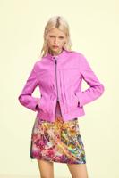 Jas met leerlook - RED - M