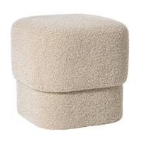 Poef vilt - beige - 40x40x40 cm