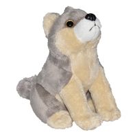 Pluche knuffel wolf van 20 cm - thumbnail