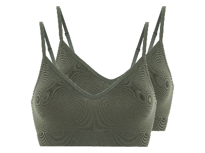 esmara 2 Dames bustiers (Kaki, XL (48/50))