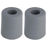 Benson Deurbuffers / deurstoppers rubbers - 2x - grijs - 35 x 30 mm - met schroefbevestiging
