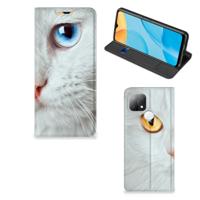 OPPO A15 | Hoesje maken | Witte Kat
