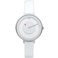 Danish Design IV12Q1260 Horloge Måne White staal-leder zilverkleurig-wit 35 mm - thumbnail
