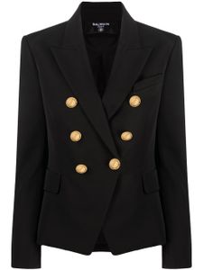 Balmain blazer en laine à boutonnière croisée - Noir