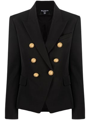 Balmain blazer en laine à boutonnière croisée - Noir