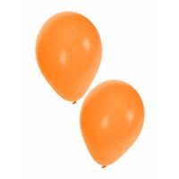 10x stuks Oranje party ballonnen 27 cm - thumbnail