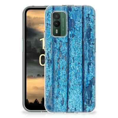 Nokia XR21 | Bumper Hoesje | Wood Blue