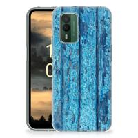 Nokia XR21 | Bumper Hoesje | Wood Blue
