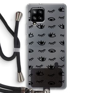 Eye pattern #2: Samsung Galaxy A42 5G Transparant Hoesje met koord