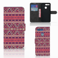 Honor View 20 Telefoon Hoesje Aztec Paars - thumbnail