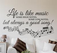 Life is Like Music Muursticker - thumbnail