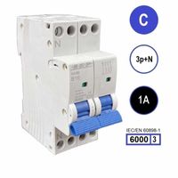 SEP krachtstroom installatieautomaat 1A INS36-3NC01 inst. 3p+n C1 6kA (36mm):3101653001