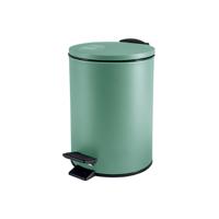 Pedaalemmer Cannes - salie groen - 3 liter - metaal - 17 x 25 cm - soft-close - voor toilet/badkamer - thumbnail