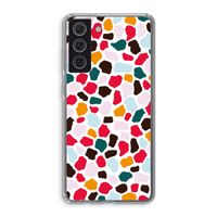 Colored Giraffe: Samsung Galaxy S21 FE Transparant Hoesje