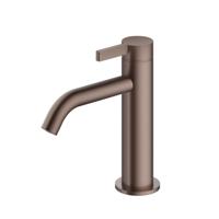 Hotbath Wastafelmengkraan Ace 1-Hendel Gebogen 15.5 cm Geborsteld Koper PVD