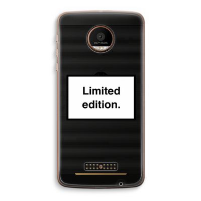 Limited edition: Motorola Moto Z Force Transparant Hoesje
