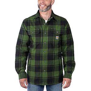 Relaxed Fit Flannel Chive Sherpa Jack Heren