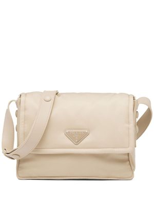 Prada sac porté épaule Traveller petit format - Tons neutres