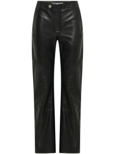 Dion Lee pantalon en cuir à empiècements - Noir
