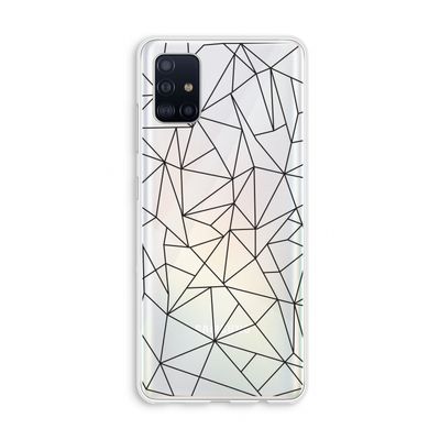 Geometrische lijnen zwart: Galaxy A51 4G Transparant Hoesje