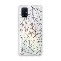 Geometrische lijnen zwart: Galaxy A51 4G Transparant Hoesje