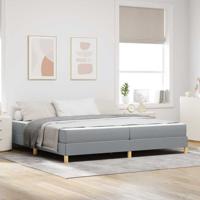Boxspring bed Taupe, Bruin 200 x 200 cm Stof, Engineered Hout