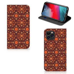 Apple iPhone 11 Pro Hoesje met Magneet Batik Brown