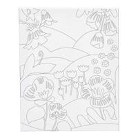 Creativ Company Schildercanvas met print bloemenlandschap - 24x30cm