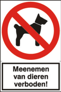 Meenemen van dieren verboden