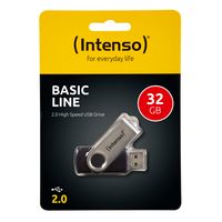 Intenso Basic Line USB flash drive 32 GB USB Type-A 2.0 Zwart, Zilver - thumbnail