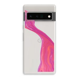 Paarse stroom: Google Pixel 6 Pro Transparant Hoesje