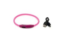 Beeztees safety gear flashix - kattenhalsband - roze - 35 cm