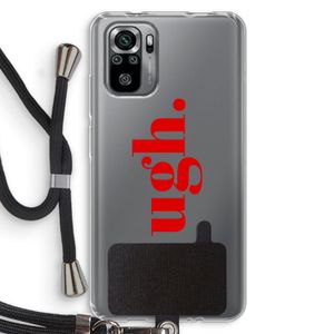 Ugh: Xiaomi Redmi Note 10S Transparant Hoesje met koord