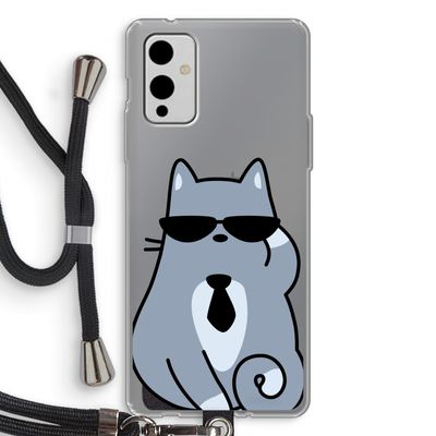 Cool cat: OnePlus 9 Transparant Hoesje met koord
