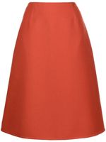 Céline Pre-Owned A-line wool-blend skirt - Orange - thumbnail