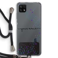 Sterren: Samsung Galaxy A22 5G Transparant Hoesje met koord