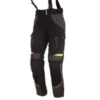 MODEKA Panamericana Pants Lady, Textiel motorbroek dames, Zwart-Geel Lang - thumbnail