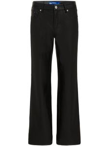 Karl Lagerfeld Jeans pantalon évasé à patch logo - Noir