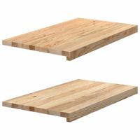 VidaXL Vensterbanken 2 st onbehandeld 70x40x2 cm massief eikenhout