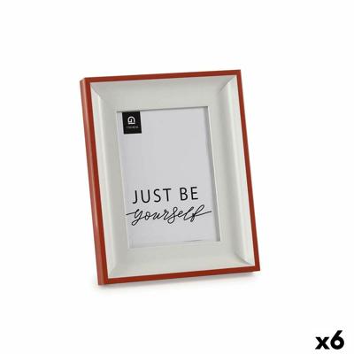 Fotolijsten Kristal Rood Wit Plastic (2,5 x 24 x 19 cm) (6 Stuks)